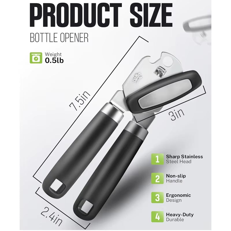 ​​Easy-Grip Can Opener - the Perfect Christmas Gift for Seniors, Parents & Home Chefs - Effortless Opening with No Sharp Edges.​