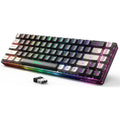 2.4G Wireless Gaming Keyboard Rechargeable Backlit Gaming Keyboard 68 Keys English/Spanish Layout Keyboard for PC