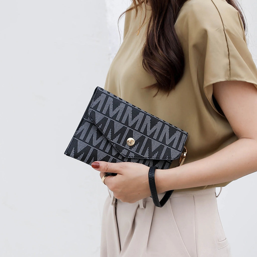 Marimar Women'S Tote Bag with Pouch and Wristlet, Signature 4 Piece Set by Mia K - White