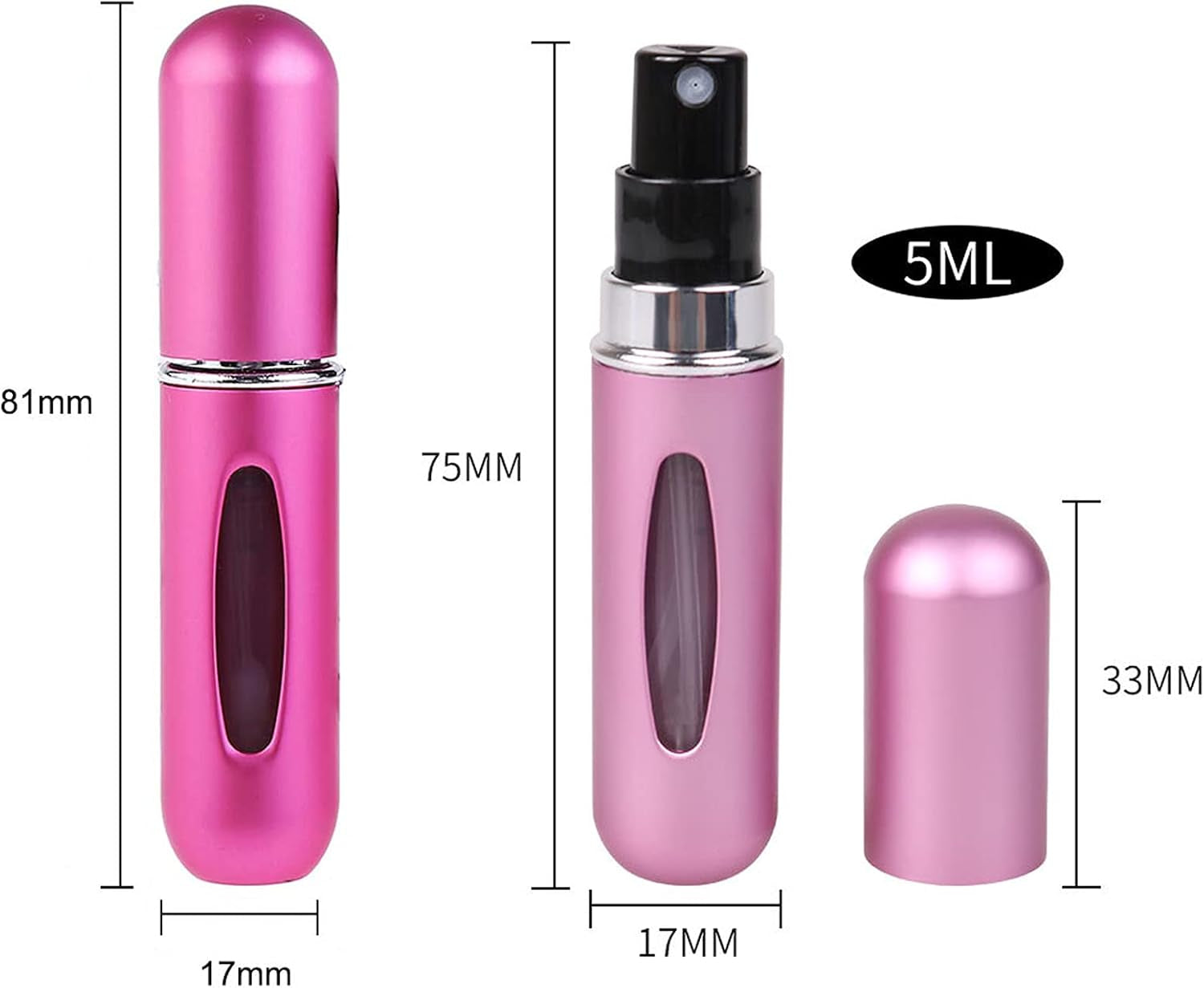 Portable 5Ml Atomizer Bottle, Mini Refillable Perfume Spray, Scent Pump Case, Perfume Atomizer Refillable Travel Pack of 4Pcs