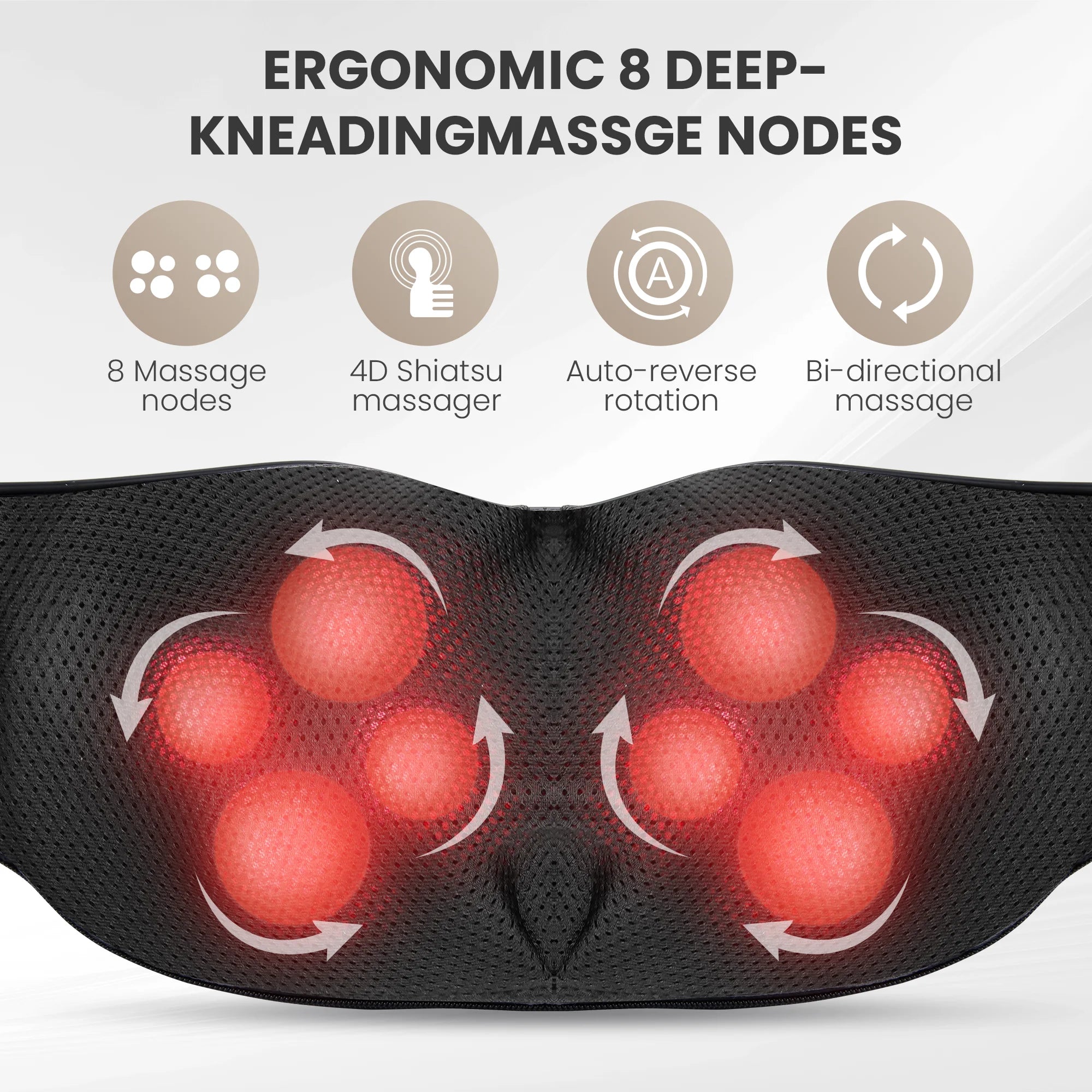 Cordless Neck Back Massager with Heat, 4D Shiatsu Shoulder Massager for Pain Relief, Gifts for Mom Dad